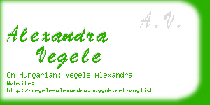 alexandra vegele business card